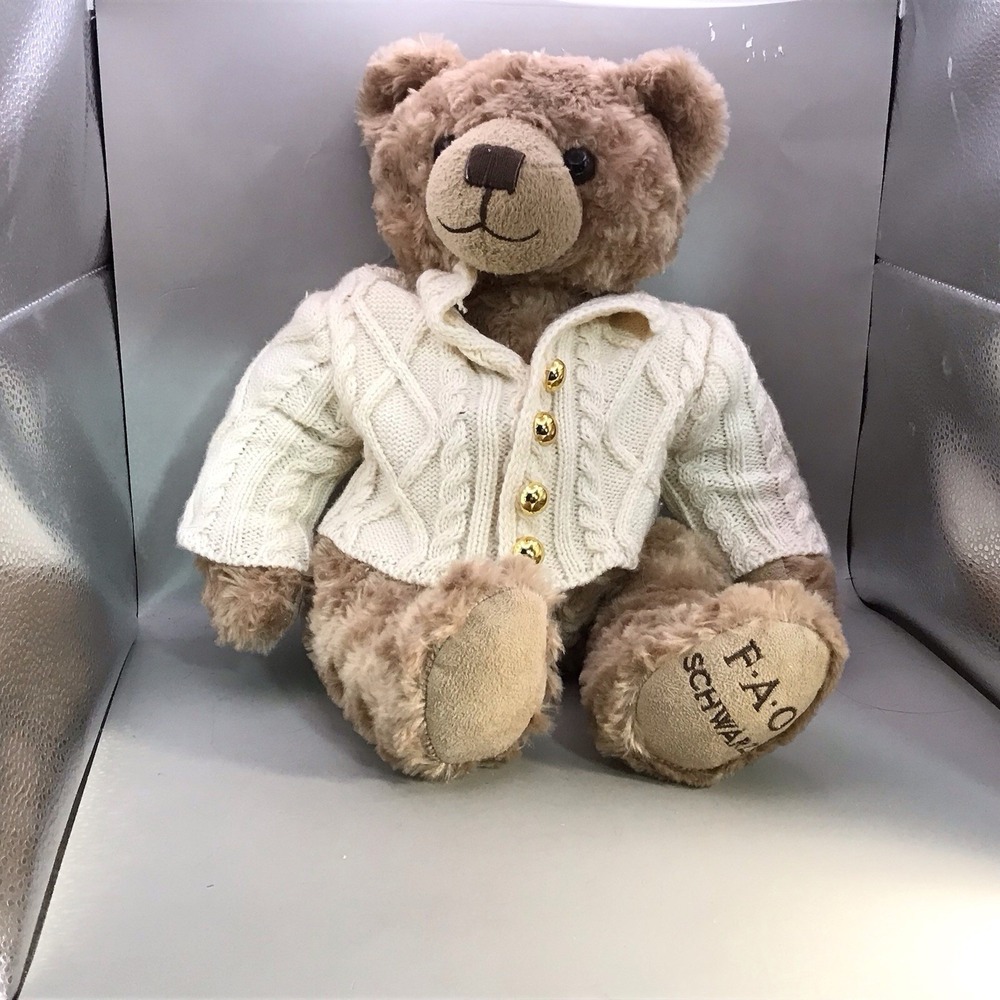 FAO Schwartz‎ 27th Anniversary Teddy Bear With Sweater 14"